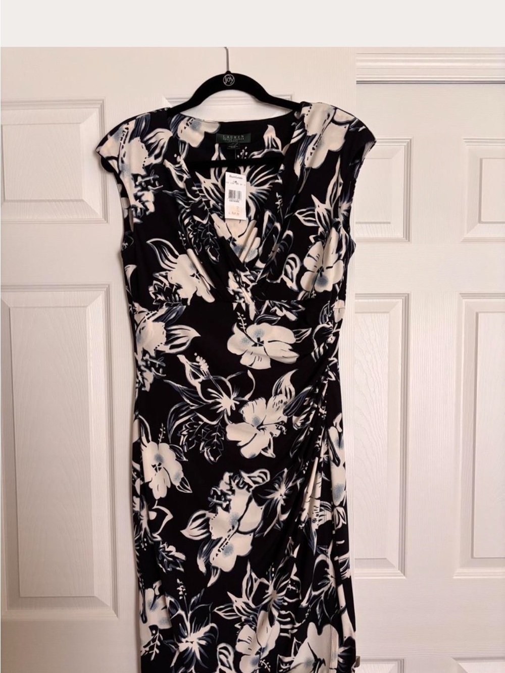 NWT - Ralph Lauren Navy and White Floral Dress